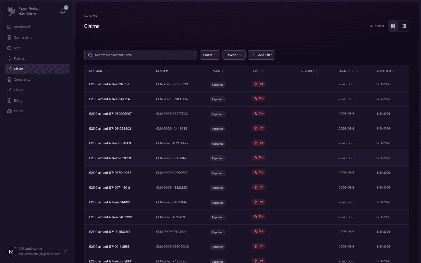 Manage — platform screenshot